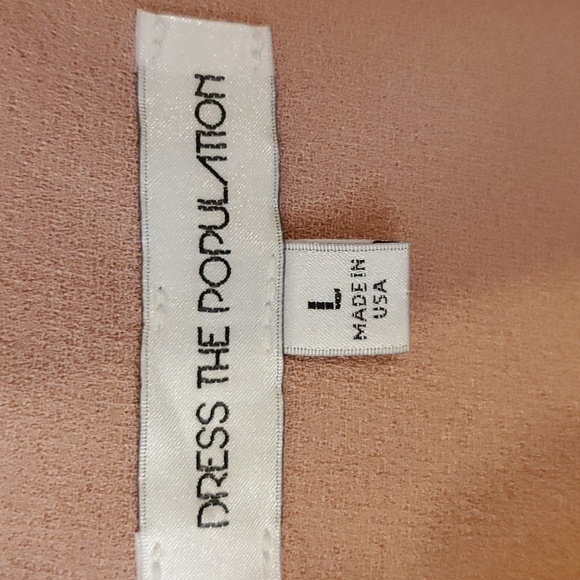 Dress the Population Alicia Midi Dress Blush Pink Size L - Picture 8 of 10